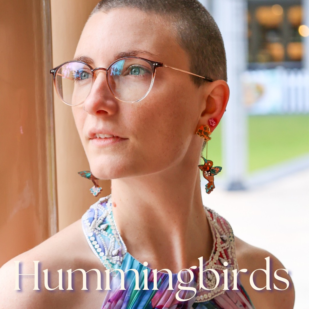 BINKABU Handmade Hummingbird Earrings