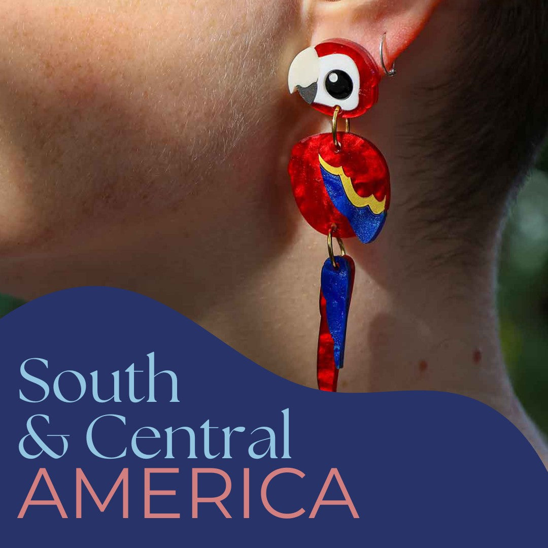 BINKABU South and Central America Handmade Bird Earrings