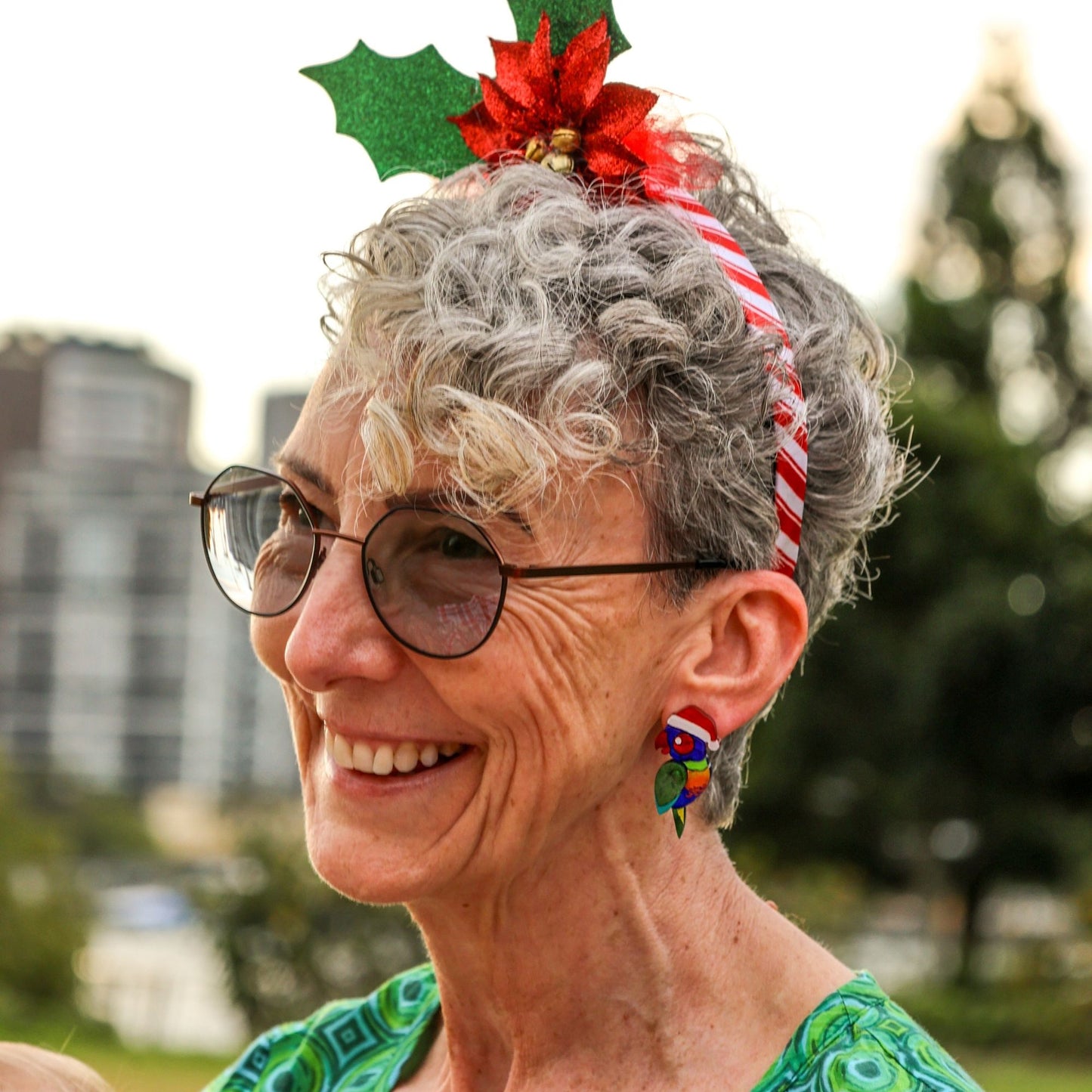 *LIMITED RESTOCK* Rainbow Santa Lorikeets - 2024 Christmas Collection - Handmade Acrylic Earrings