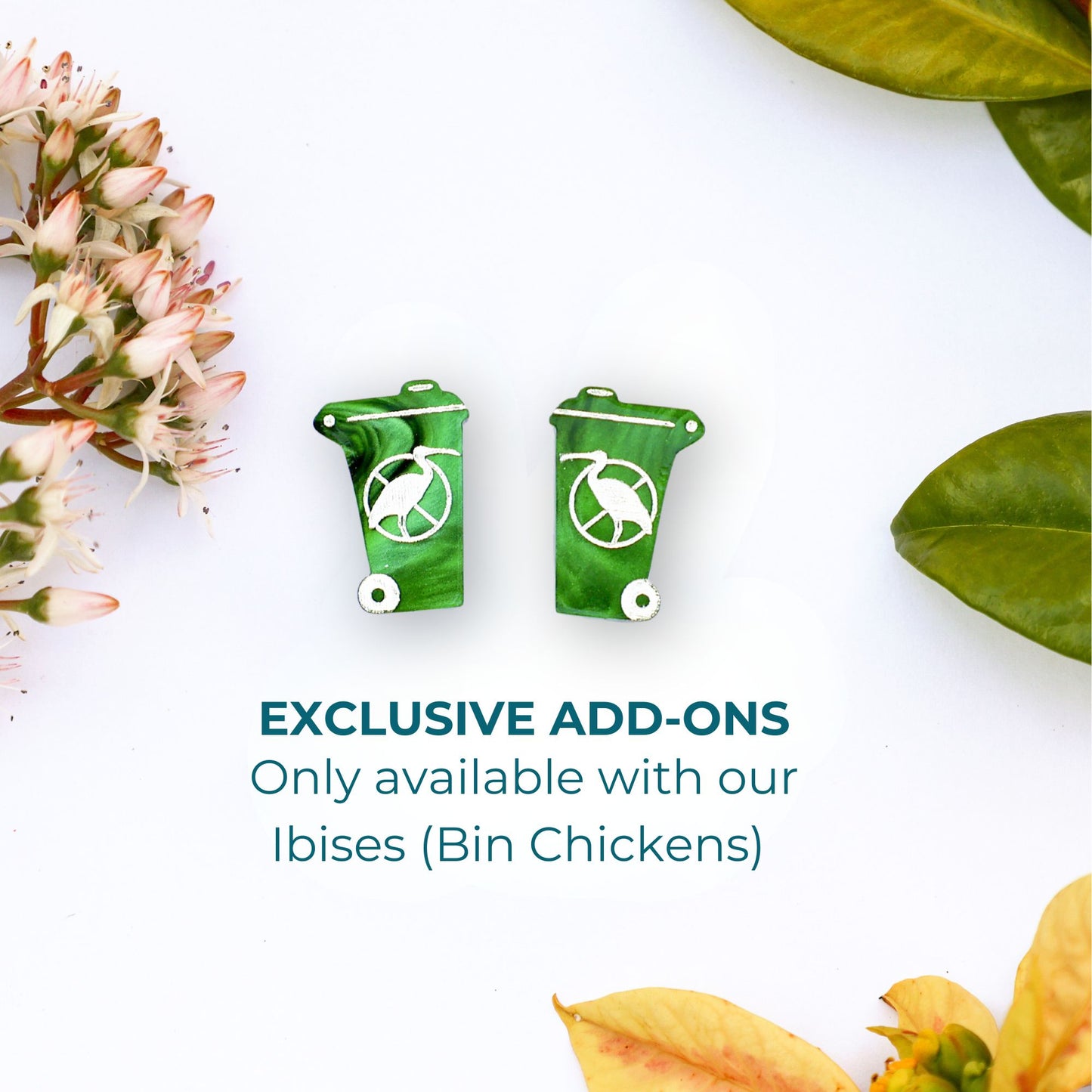 Ibis Studs - Bin Chickens - Statement Bird Earrings