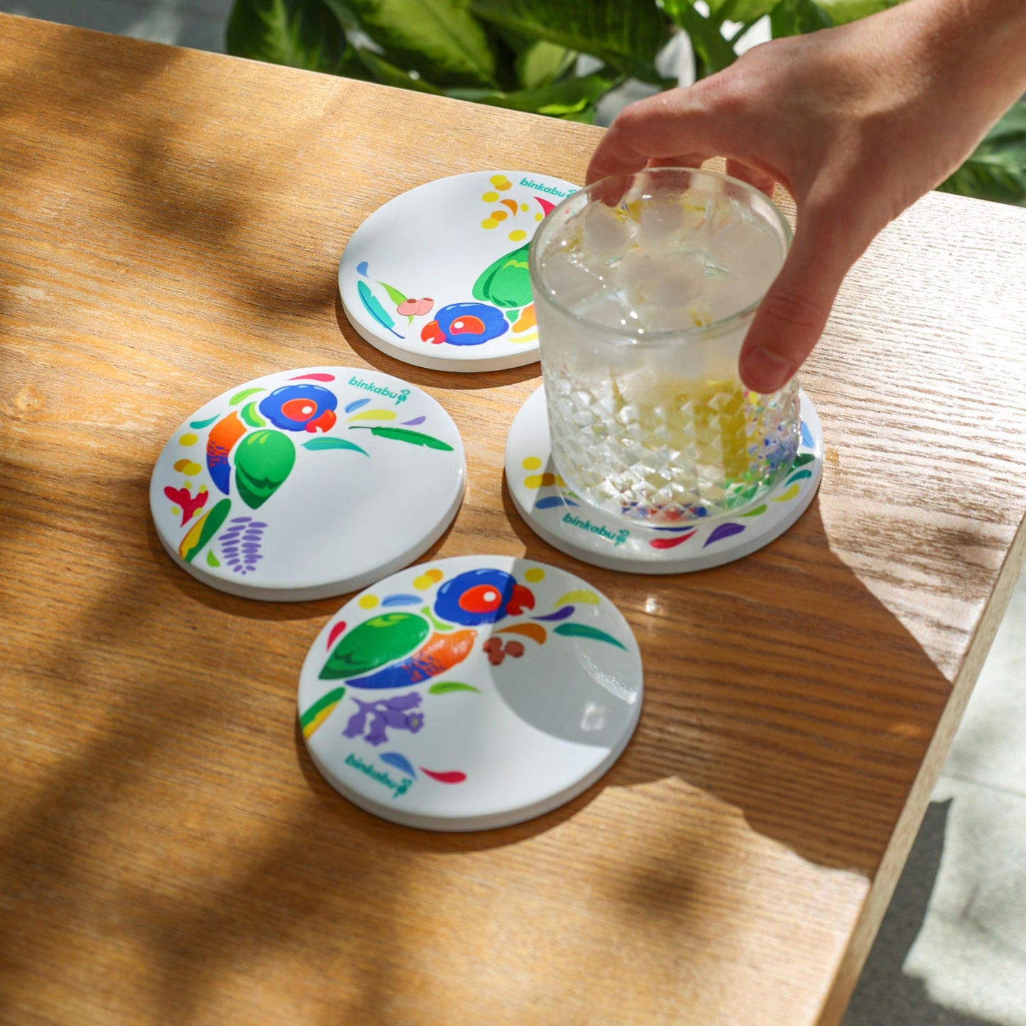 BINKABU Coasters 4-pack - Lorikeet Homewares & Accessories