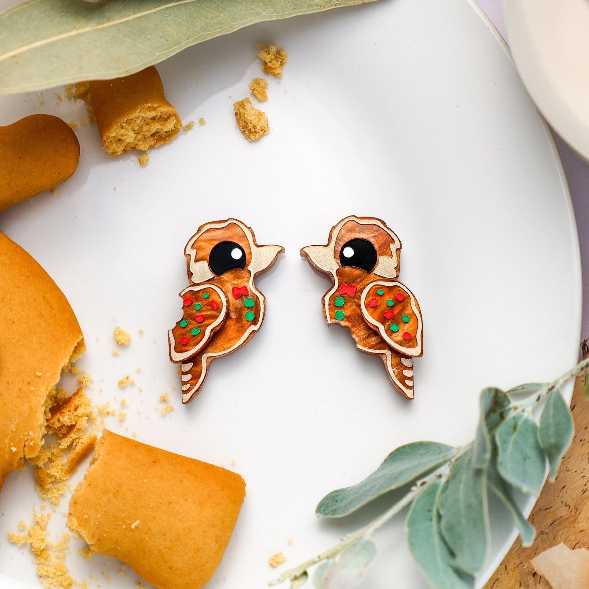 Gingerbread Cookieburra Studs