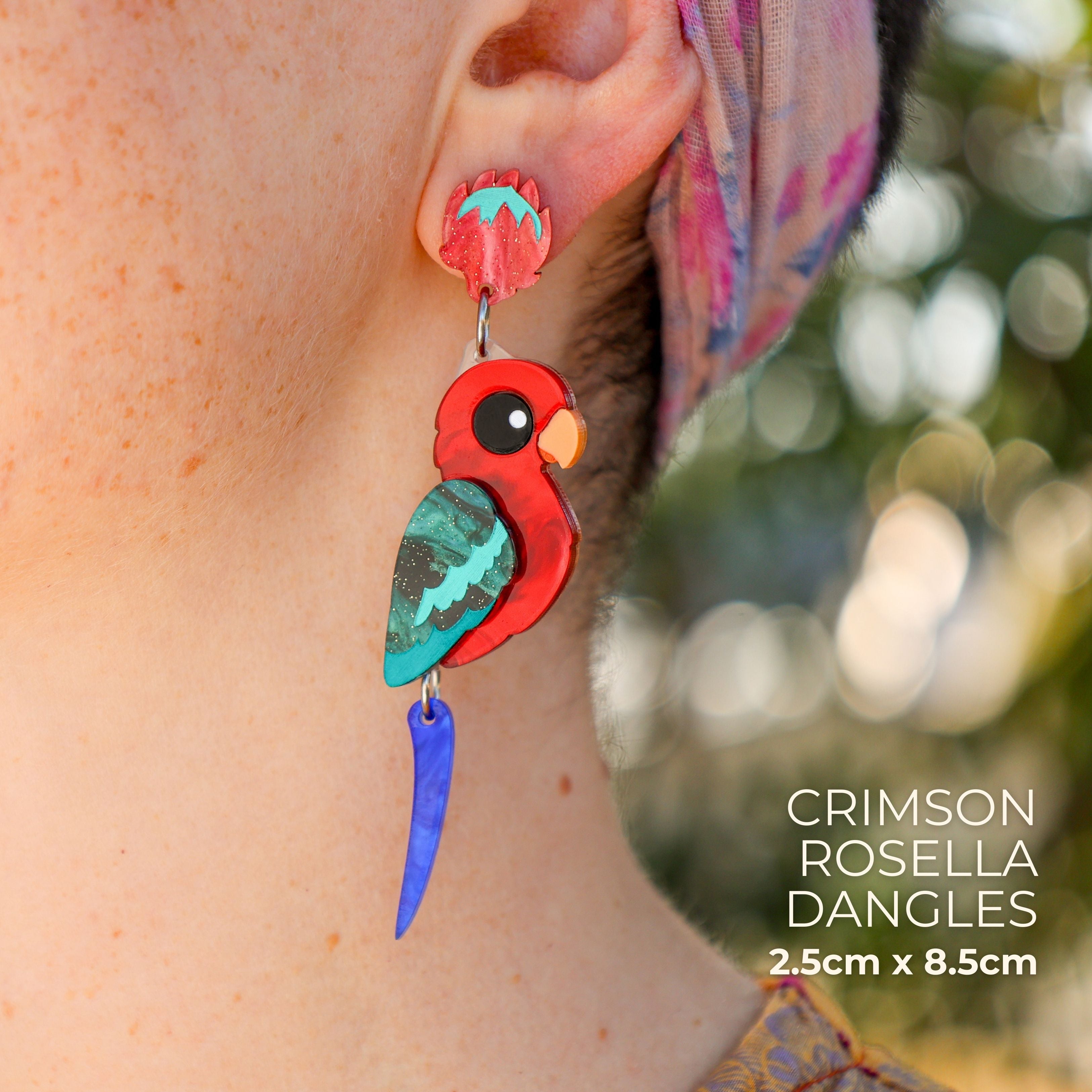 Bird statement earrings store