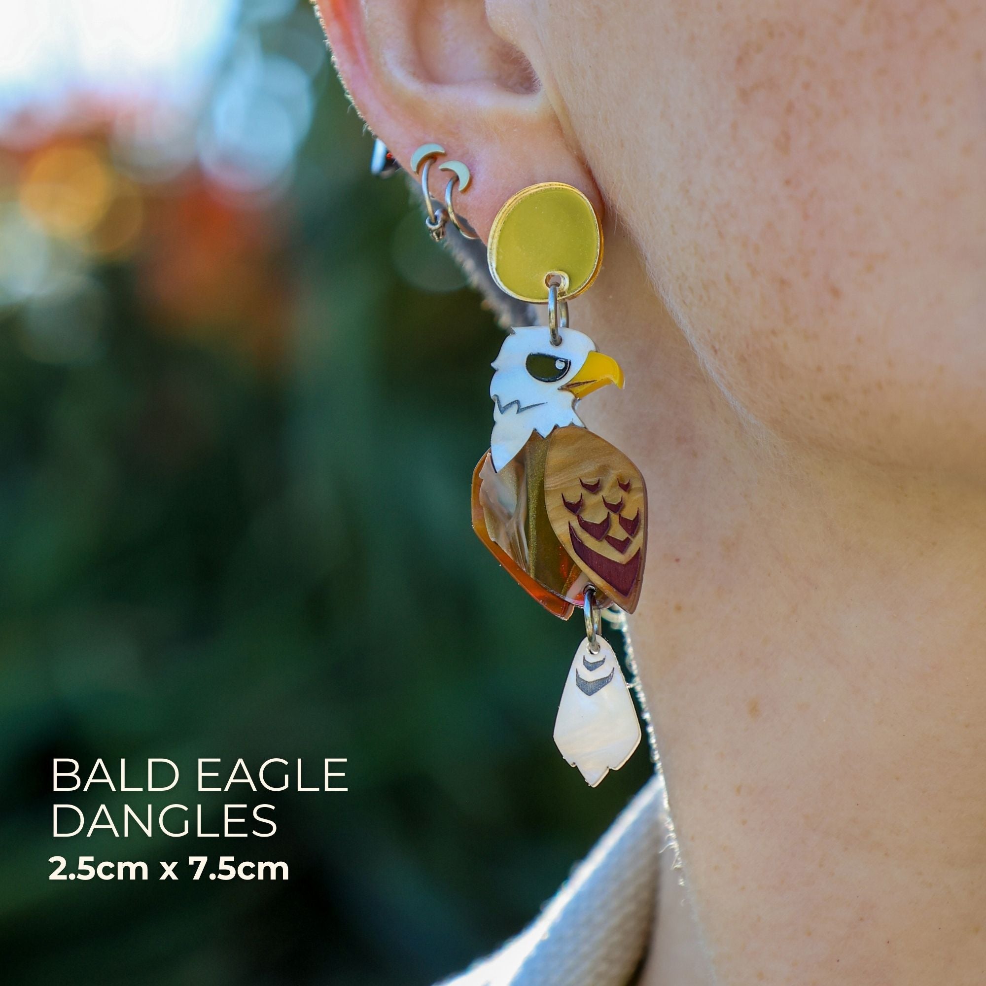 Bald eagle earrings hot sale