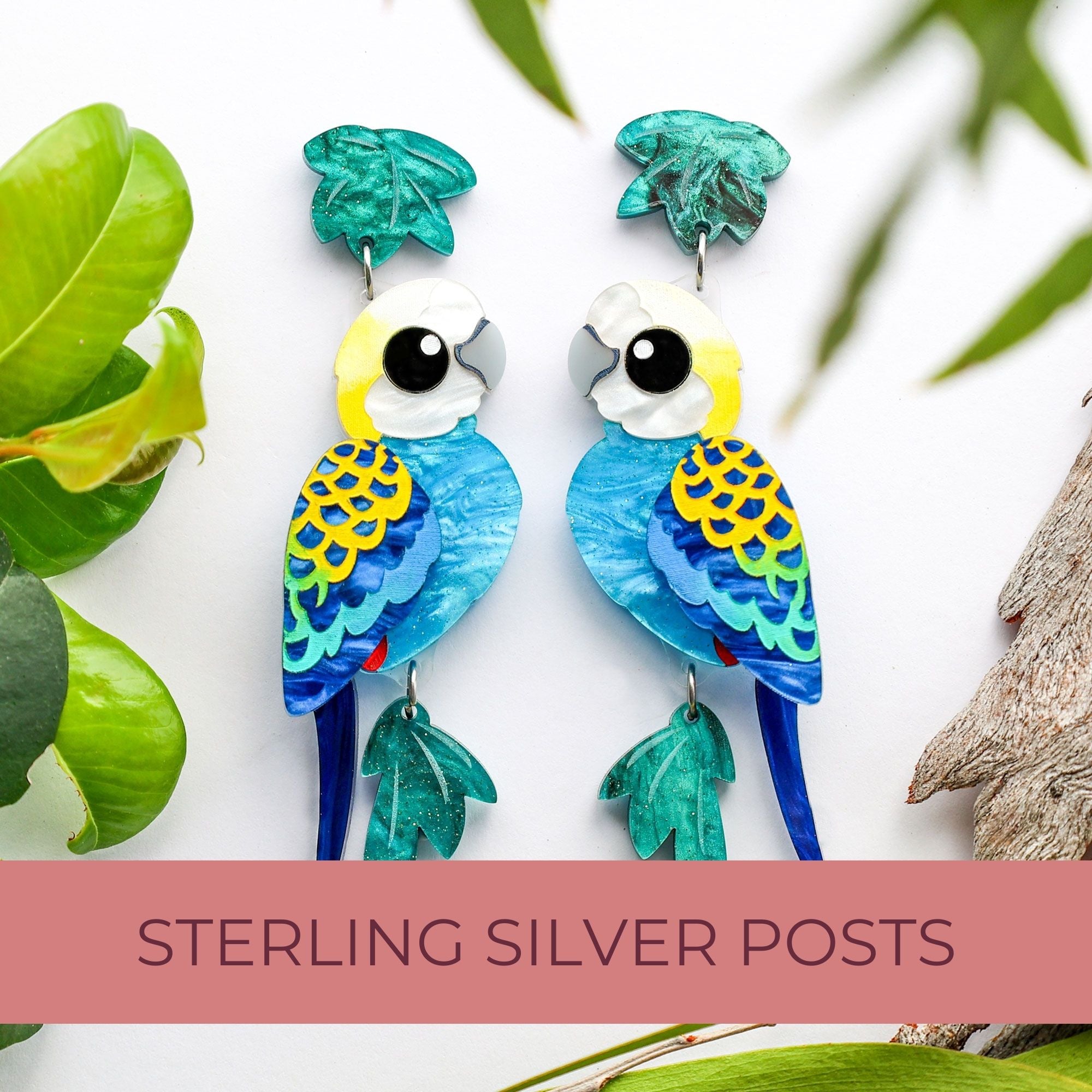 Bird statement earrings store