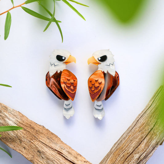 Bald Eagle Studs - North American Acrylic Bird Earrings