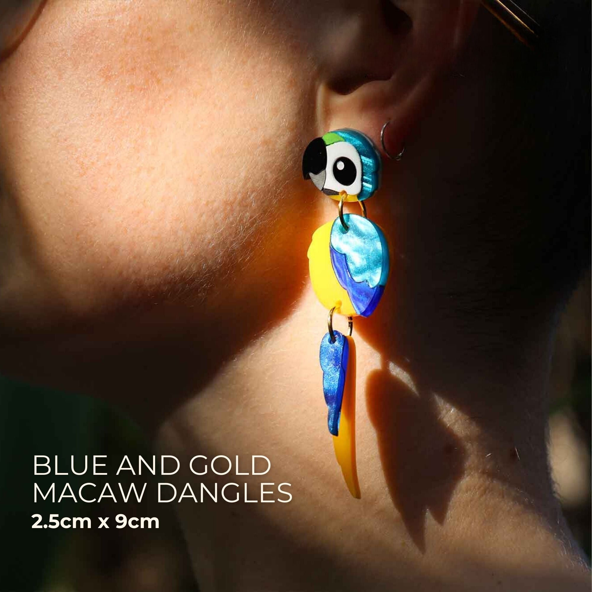 Macaw earrings deals