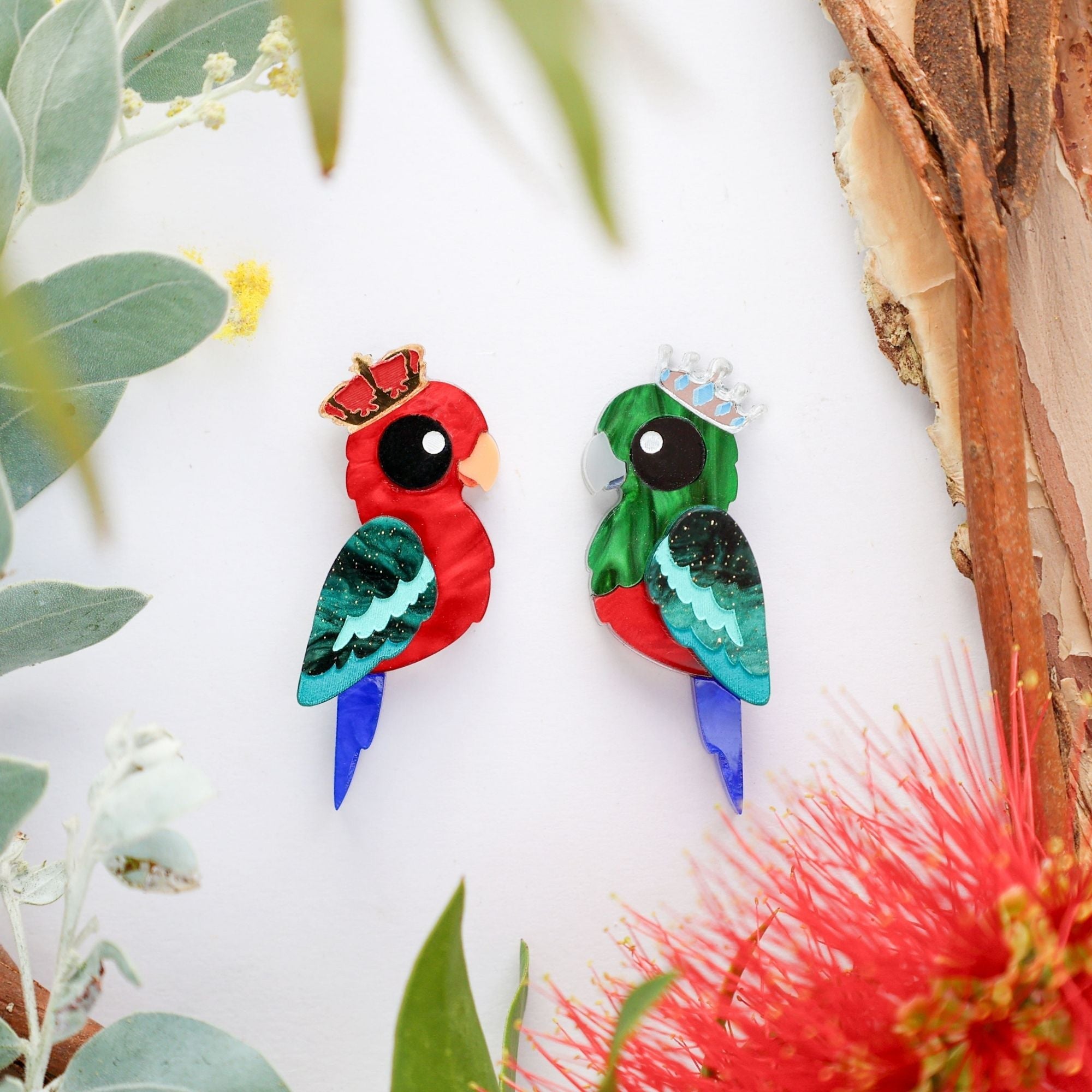 Parrot earrings deals