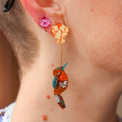 Allen’s Hummingbird Earrings - Handmade Statement Bird Jewellery