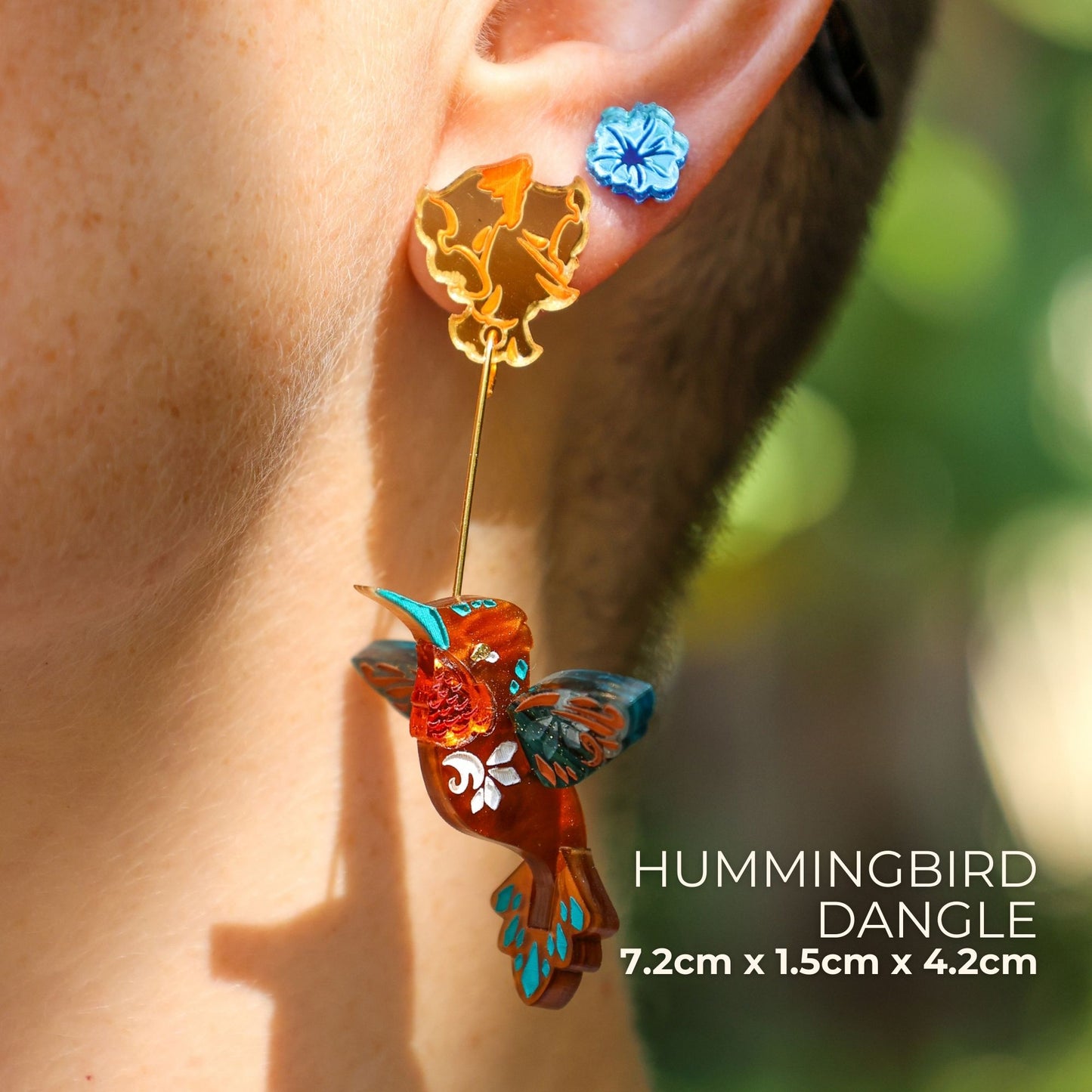 Allen’s Hummingbird Earrings - Handmade Statement Bird Jewellery