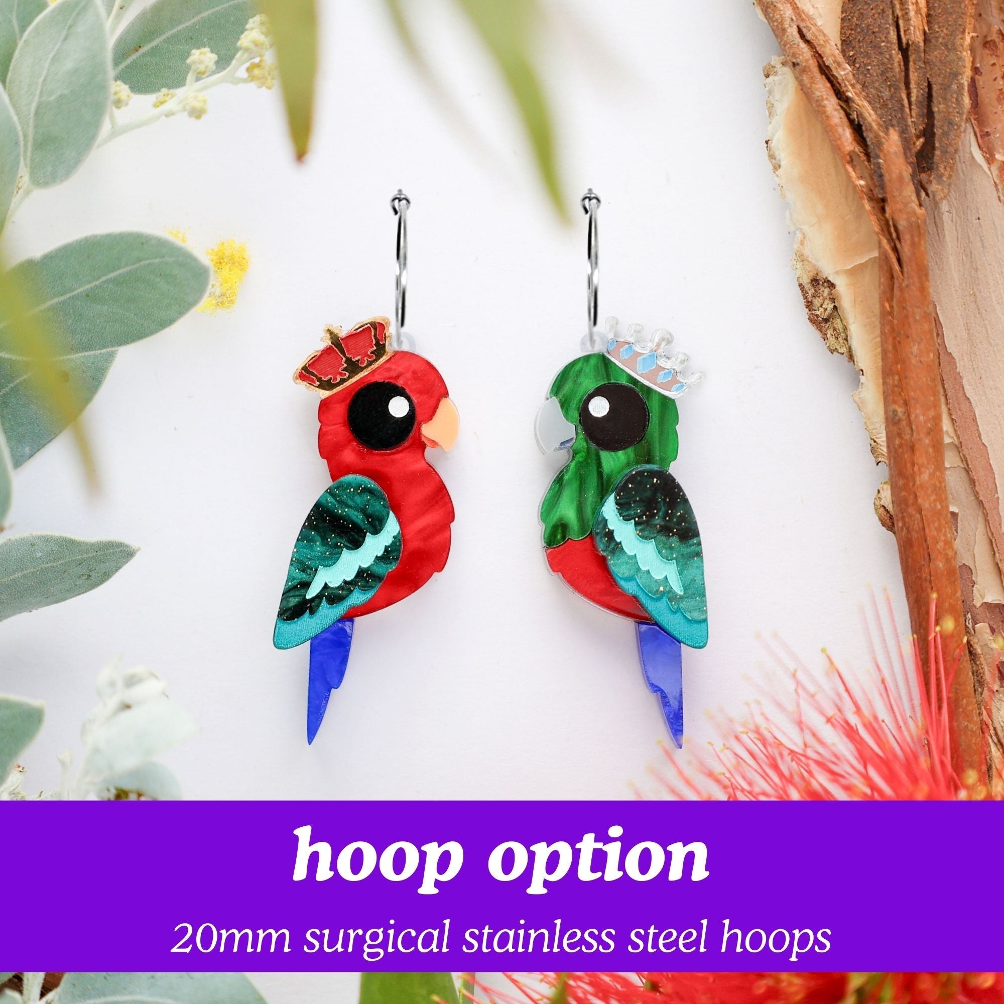 Parrot earrings on sale