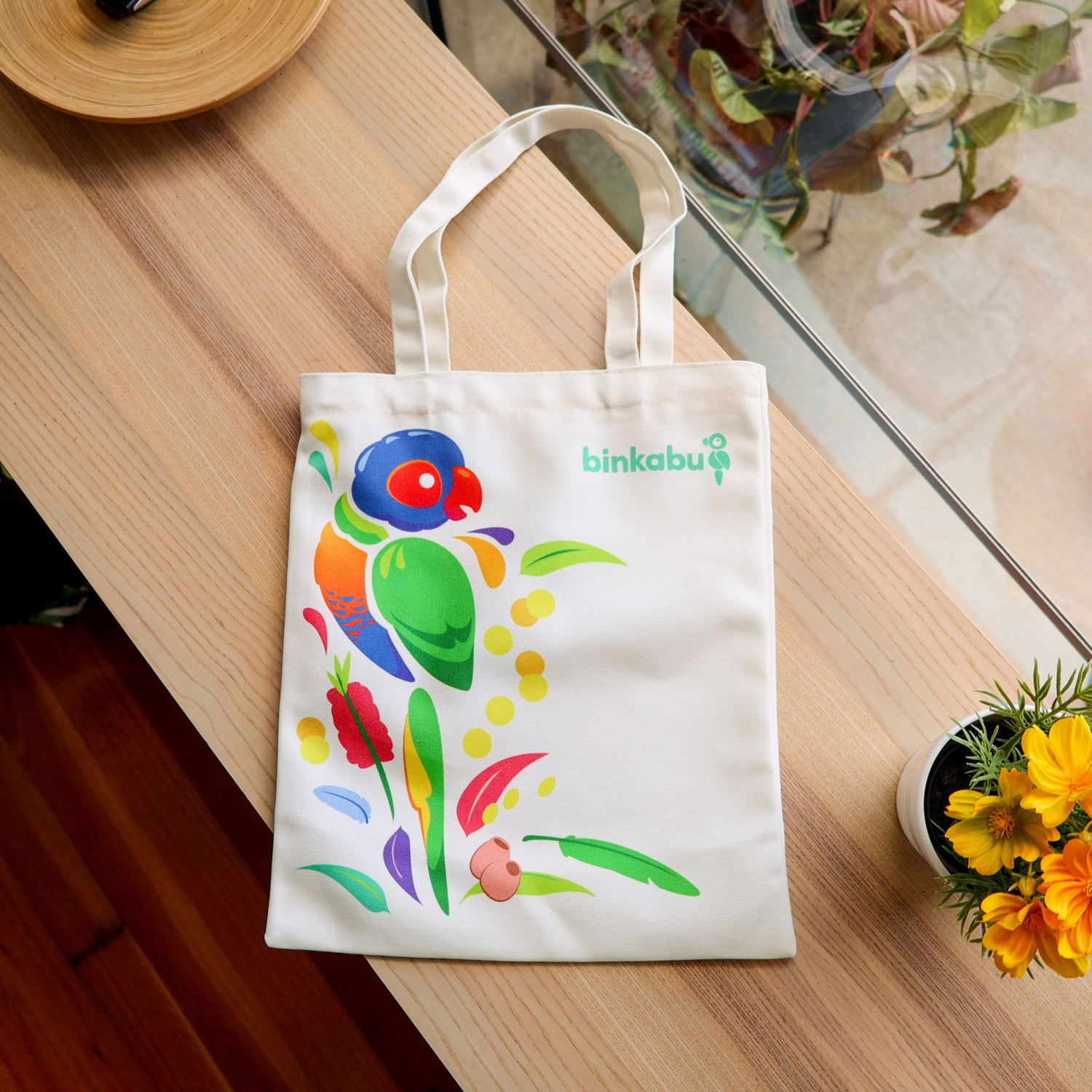 BINKABU Tote Bag with Zip - Lorikeet Homewares & Accessories