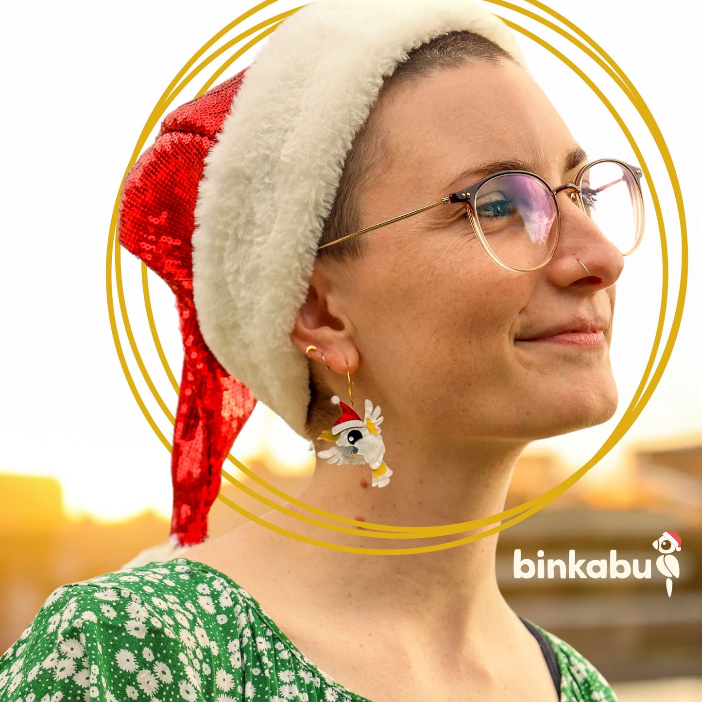 *LIMITED RESTOCK* Santa Cockatoo - 2024 Christmas Collection - Handmade Acrylic Earrings