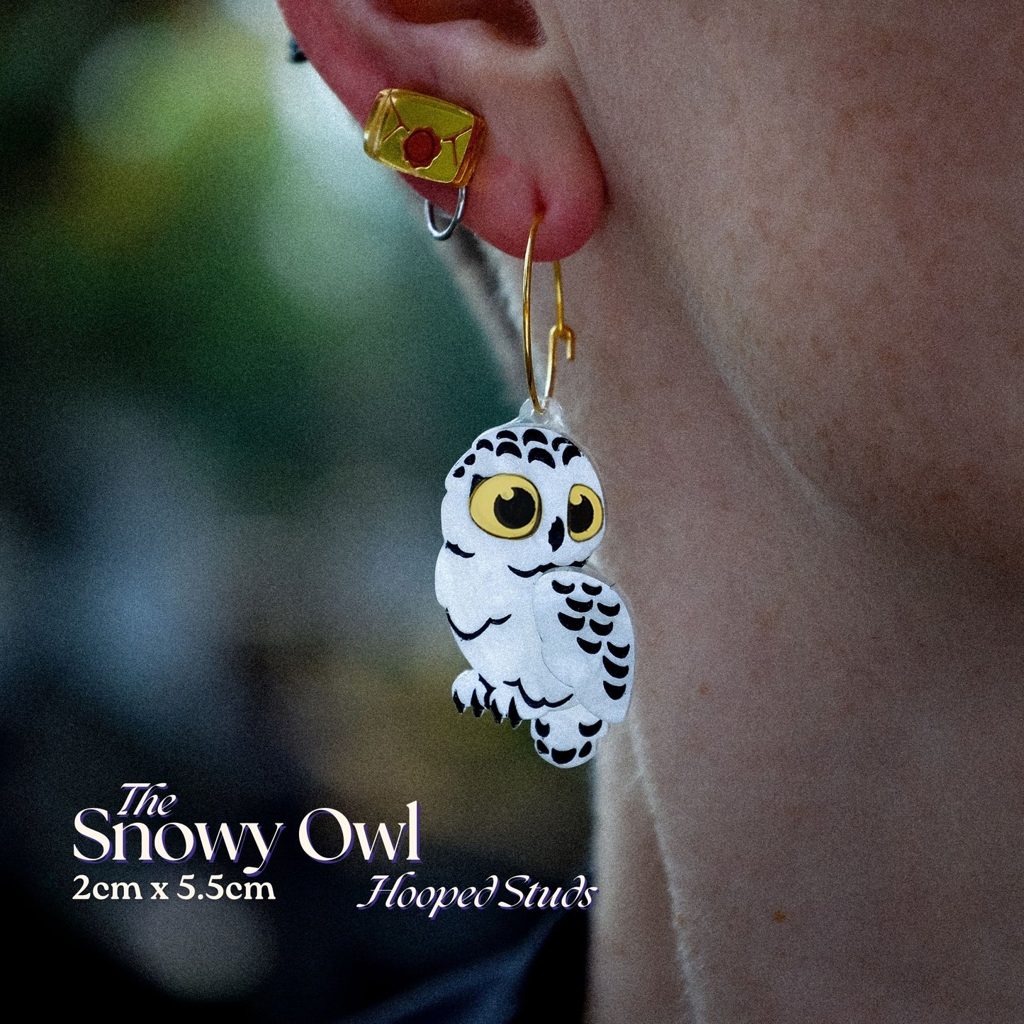 *PRE-ORDER* Snowy Owl Studs - Statement Bird Earrings