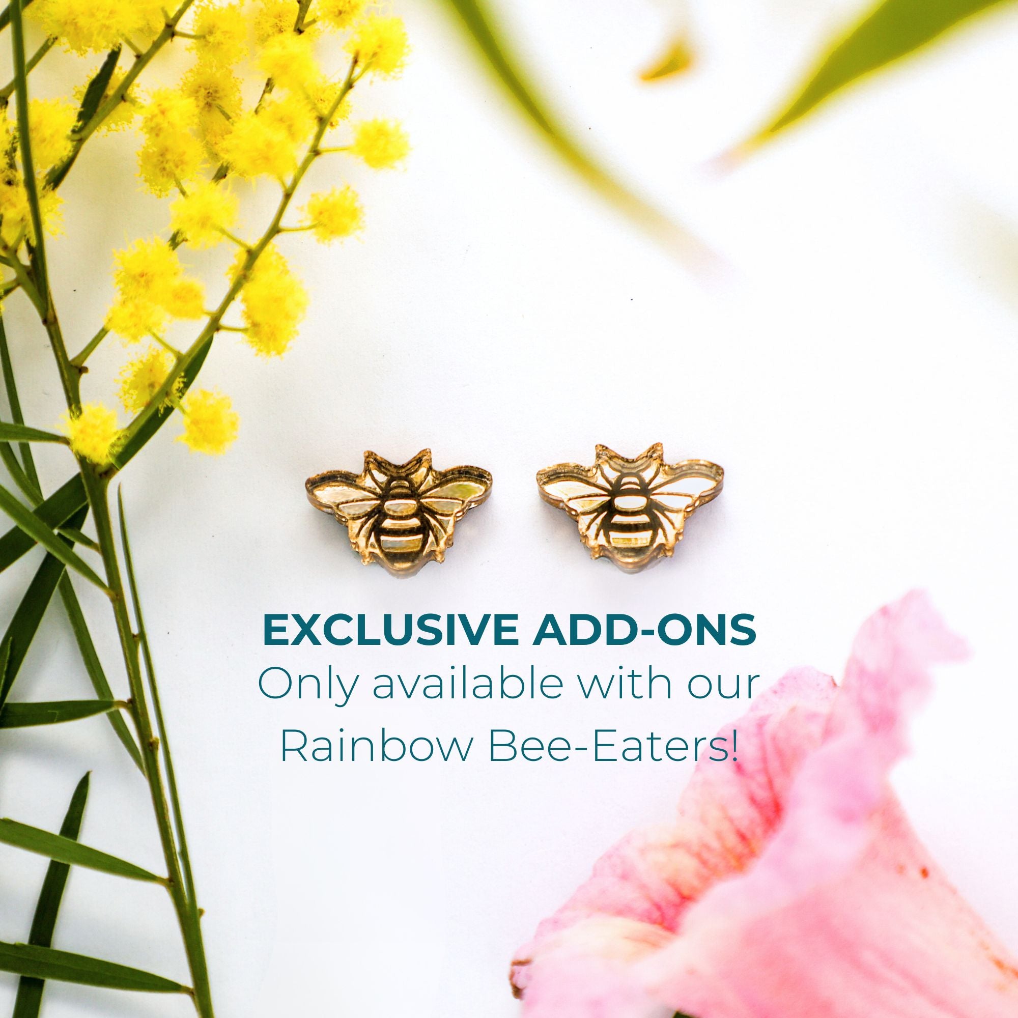 BINKABU Rainbow Bee-Eater handmade acrylic bird earrings