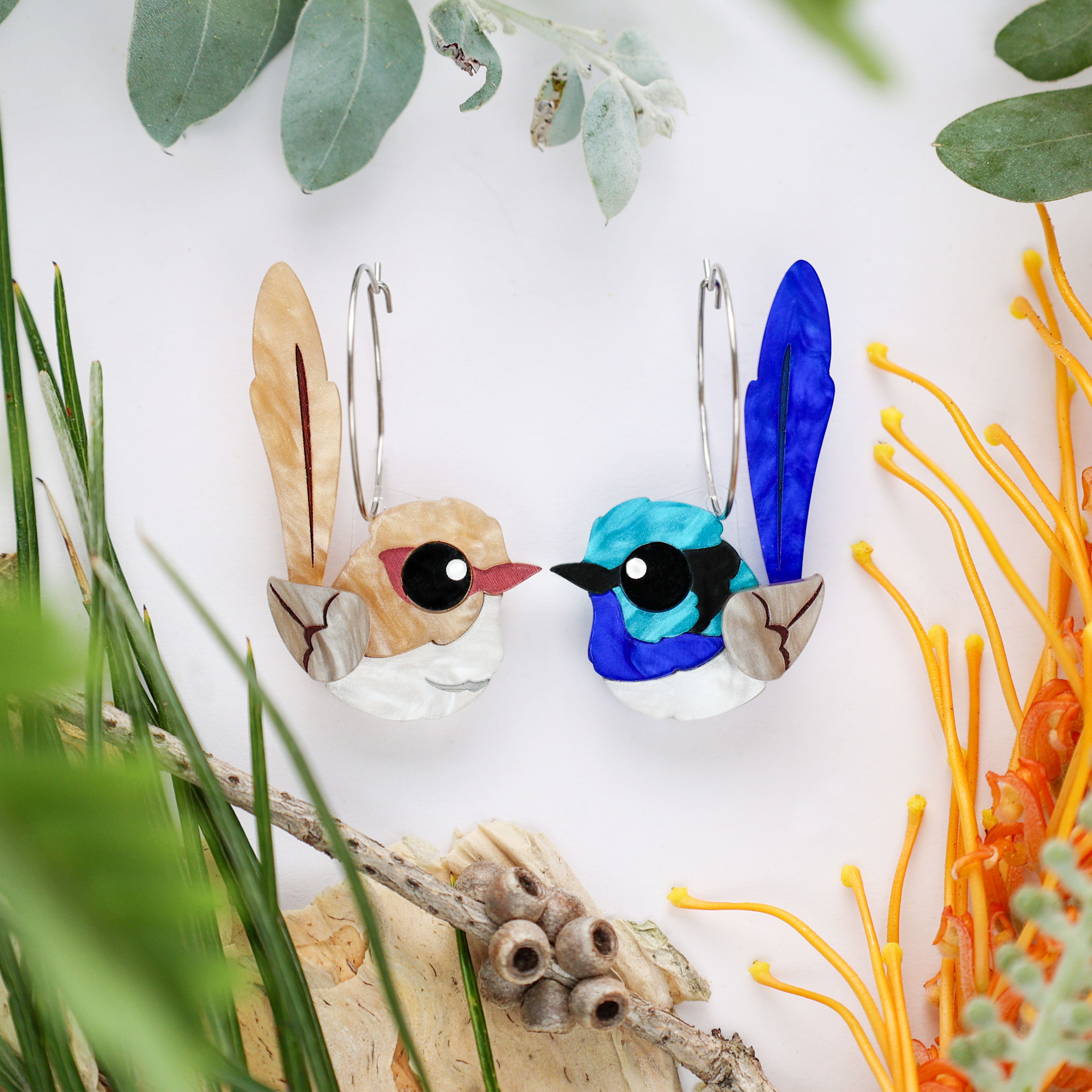 Fairy wren deals earrings