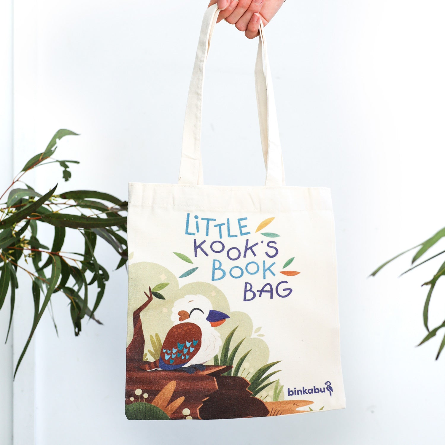 BINKABU Little Kook's Laugh kookaburra tote bag