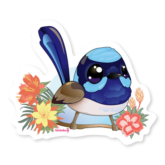 Binkabu superb fairy wren vinyl sticker